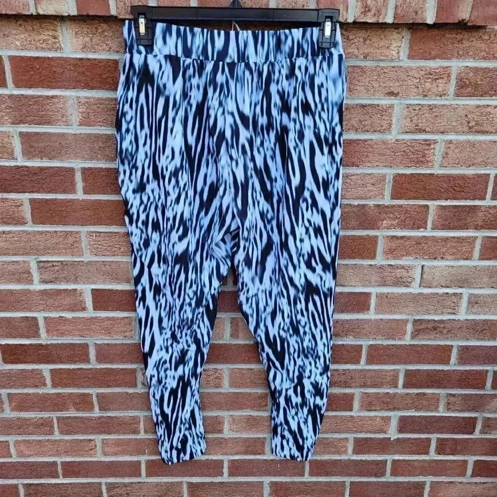 Calvin Klein Parachute Pants Women's Size Small Black and White - Picture 2 of 7